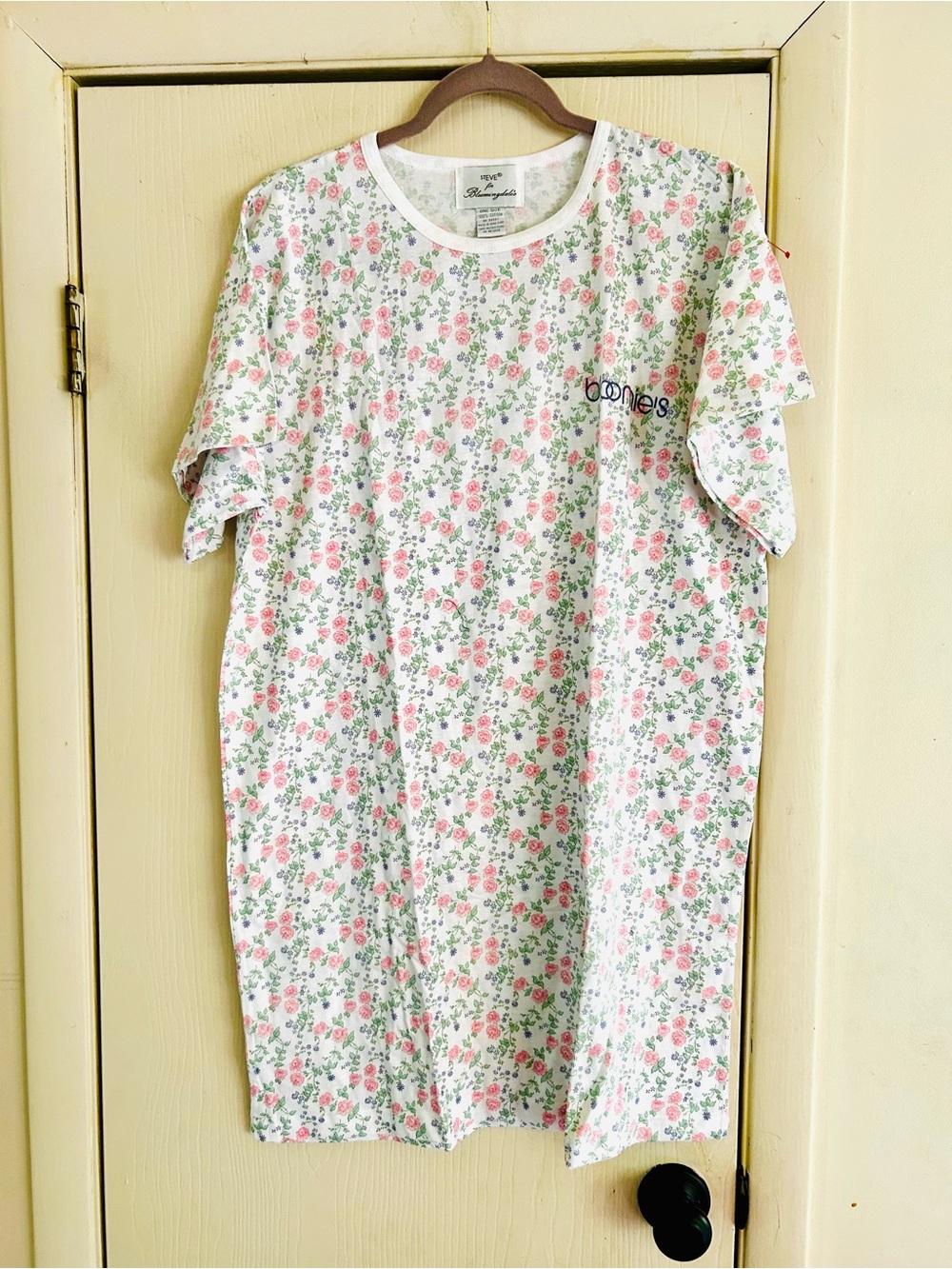 VTG Bloomingdale’s Cottagecore Floral Cotton “BLOOMIES” Night Shirt Pajamas